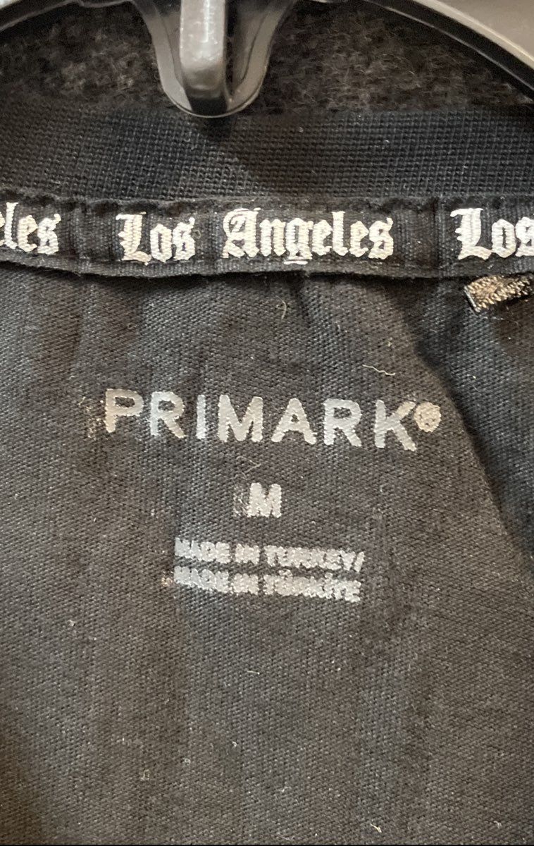 Primark Men's Black Los Angeles California Graphic Gothic T-Shirt Sz M