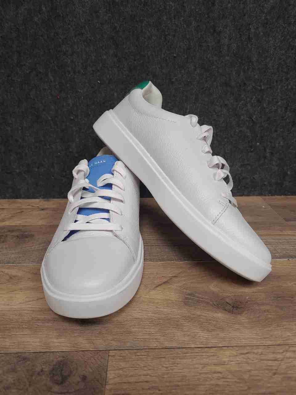 Cole Haan Grand Crosscourt White Blue Green Leather Sneakers Women's Size 11B