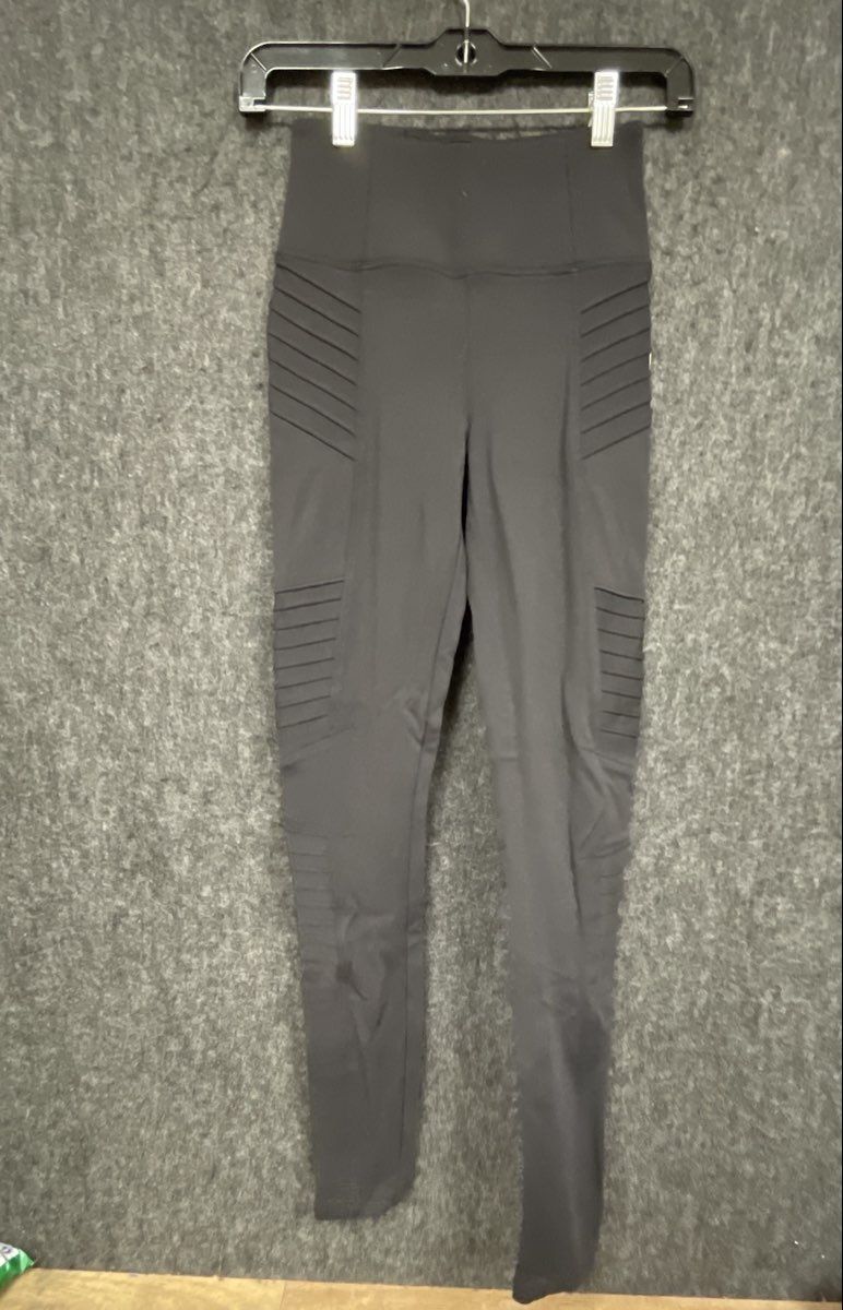 Athleta Women's Black Delancey Moto Tight High Rise Sculptek Light Sz XXS NWT