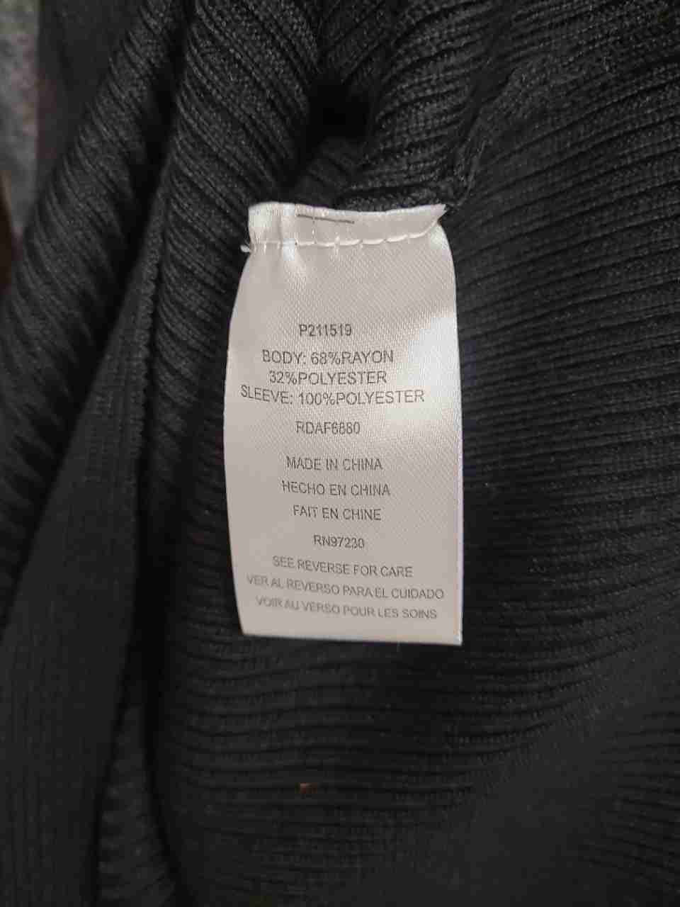 Almost Famous Women's Black Ribbed Midi Dress Shrug Set Pom Pom Sleeve NWT Sz L