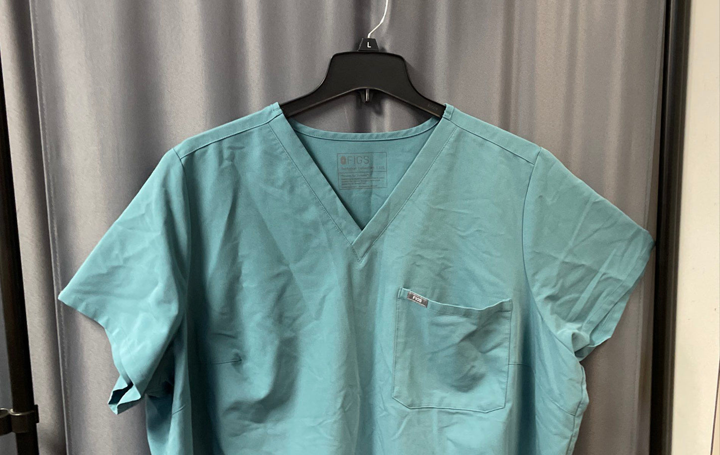 Figs Women's Teal Technical Collection Scrub Set V-Neck HW Yola Pants Sz 5XL