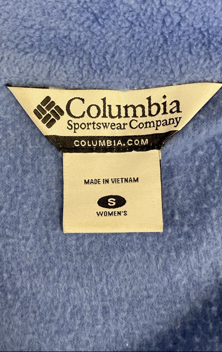 Columbia Women's Benton Springs Fleece Vest Light Blue Full Zip Sz S