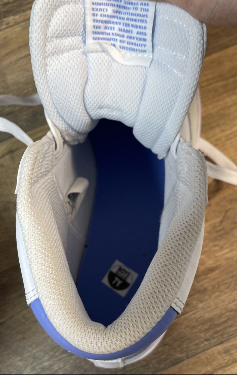 Nike Blazer Mid 77 White University Blue Leather Sneakers Size 7Y DM0886-123