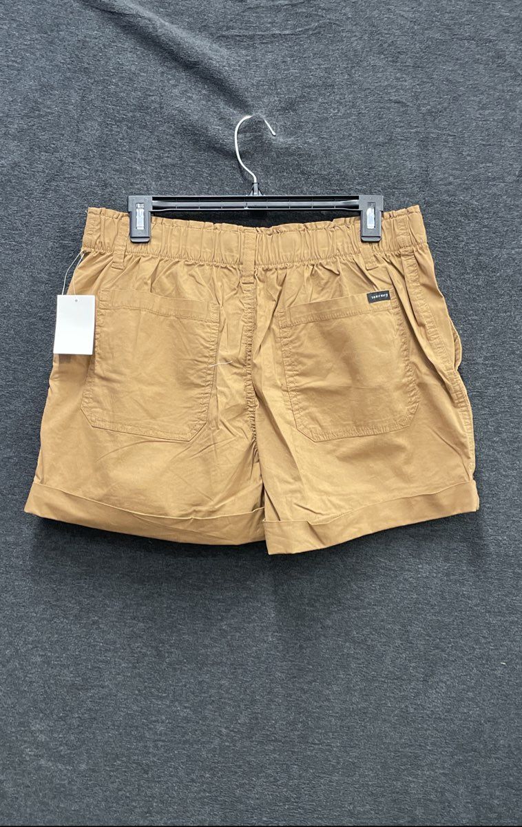 Sanctuary Women's Getaway Shorts Camel Tan Cotton Stretch Elastic Waist NWT Sz L