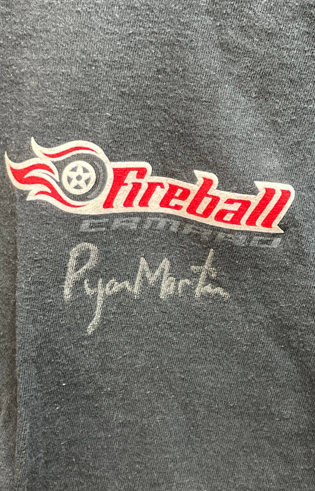 Ryan Martin Signed Fireball Camaro Drag Racing Graphic T-Shirt Port & Co Sz S