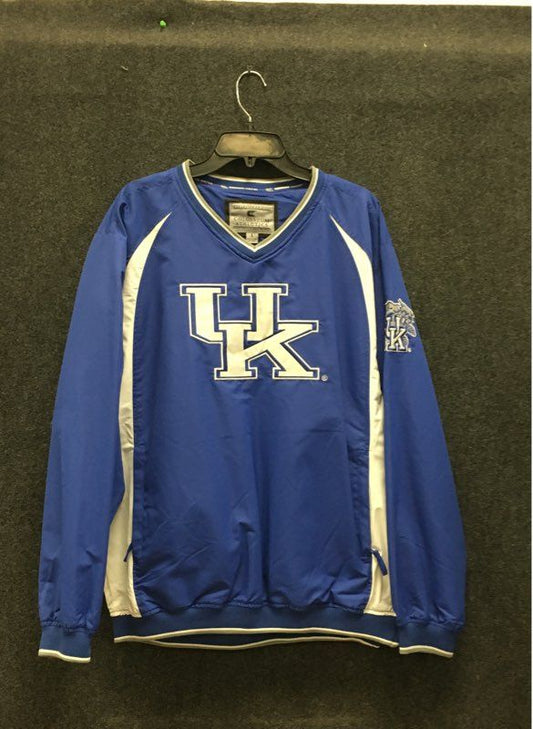 Colosseum Athletics Men's Kentucky Wildcats Blue V-Neck Pullover Windbreaker L