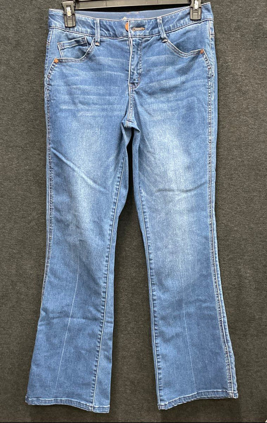 Democracy Women's Ab'solution Bootcut Blue Stretch Repreve Denim Jeans Sz 10
