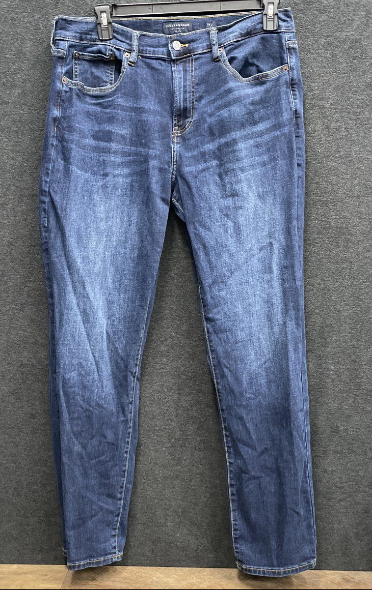 Lucky Brand Men's Dark Wash Stretch Denim 5-Pocket Jeans Sz 36x32