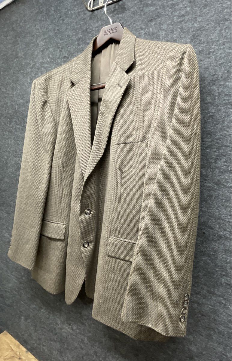 Baracuta Men's Tan Brown Micro Weave Two Button Notch Lapel Blazer Jacket