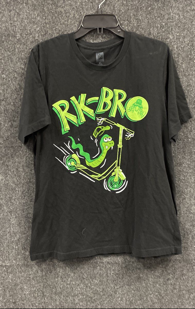 WWE Men's RK-Bro Randy Orton Riddle Black Scooter Snake T-Shirt Size XL