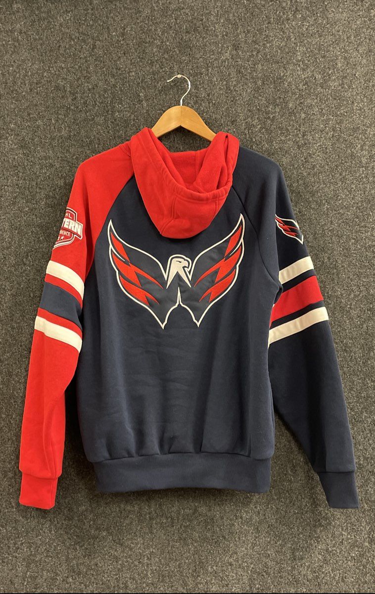 Starter Men's Washington Capitals NHL Hoodie Navy Blue Red Team Logo Sz S