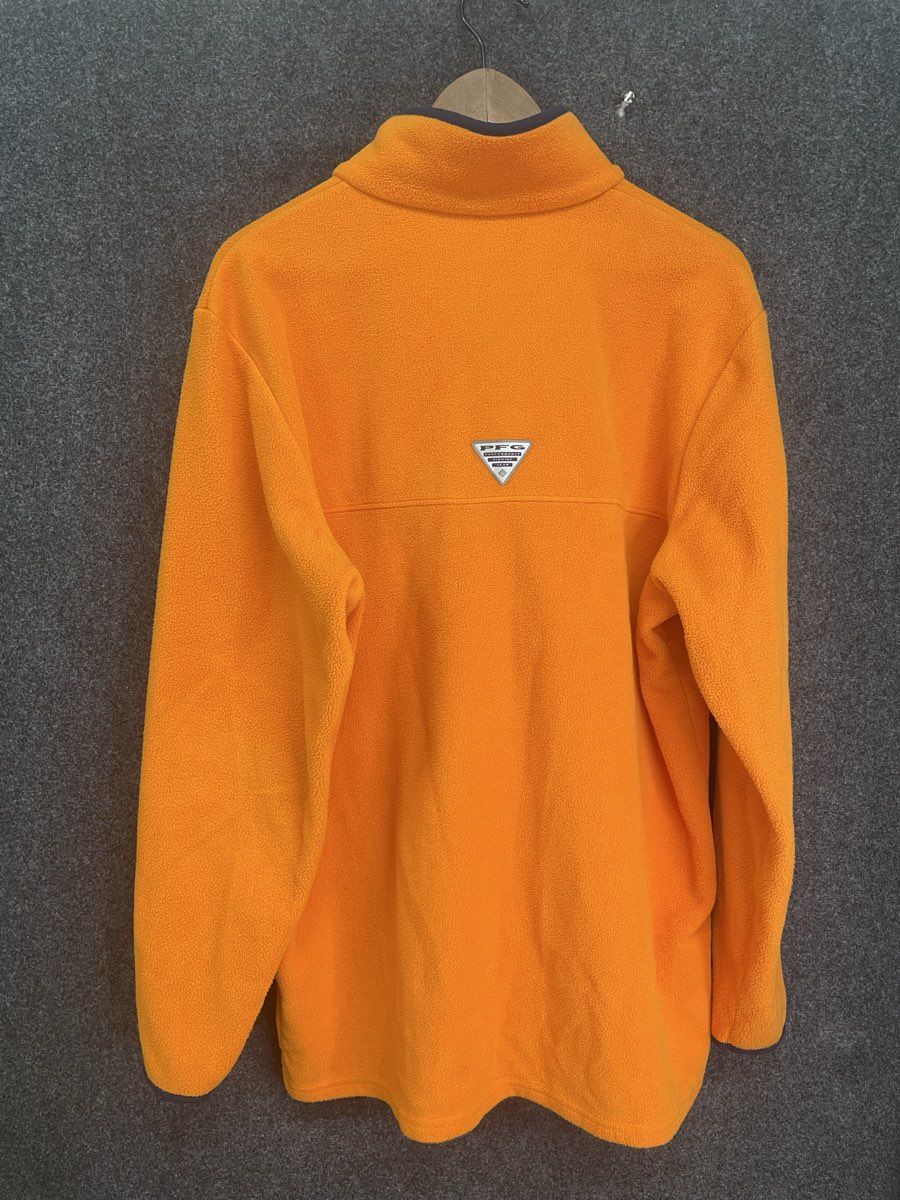 Columbia PFG Men's Orange Hart Mountain II Fleece Snap Pullover Sz L