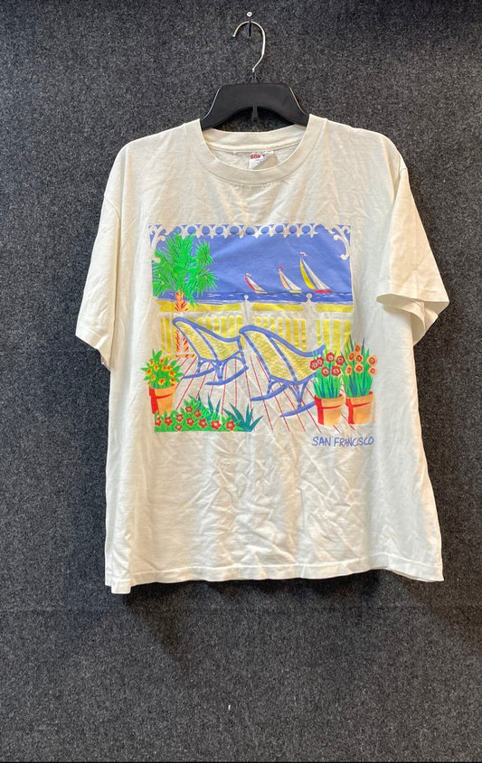 Vintage 90s San Francisco Coastal Single Stitch T-Shirt Tee Jays USA Sz XL