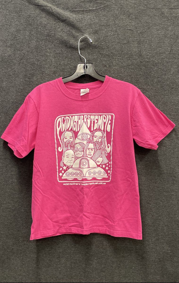 Acid Mothers Temple Festival Vol 12 Pink Psychedelic Band T-Shirt Sz Youth L