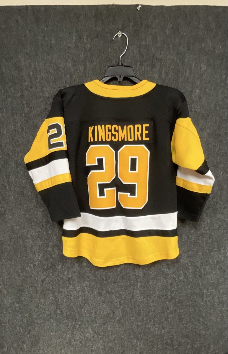 NHL Pittsburgh Penguins Youth Hockey Jersey Black Kingsmore #29 Sz S/M
