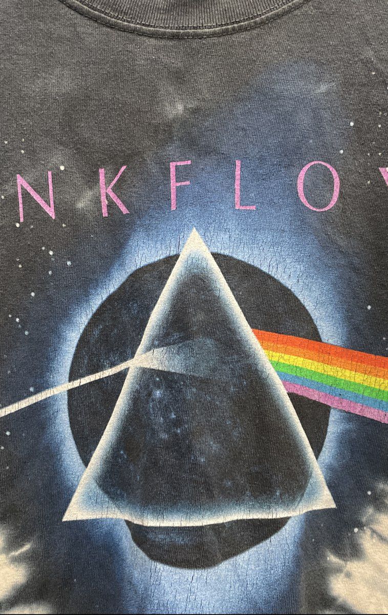 Pink Floyd Dark Side of the Moon T-Shirt Reprint Liquid Blue Sz M