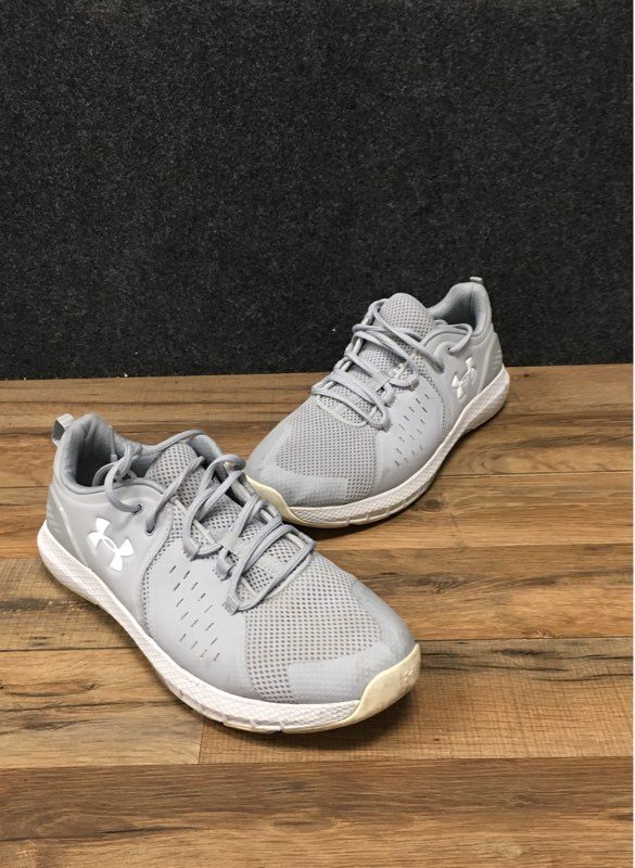 Under Armour Charged Commit TR 2 Halo Gray White Training Shoes Size 11