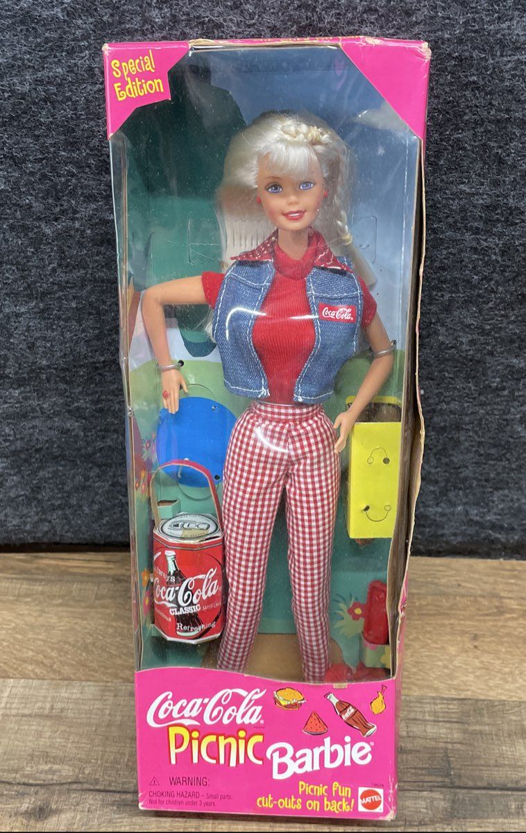 1997 Mattel Coca-Cola Picnic Barbie Doll Special Edition New In Box