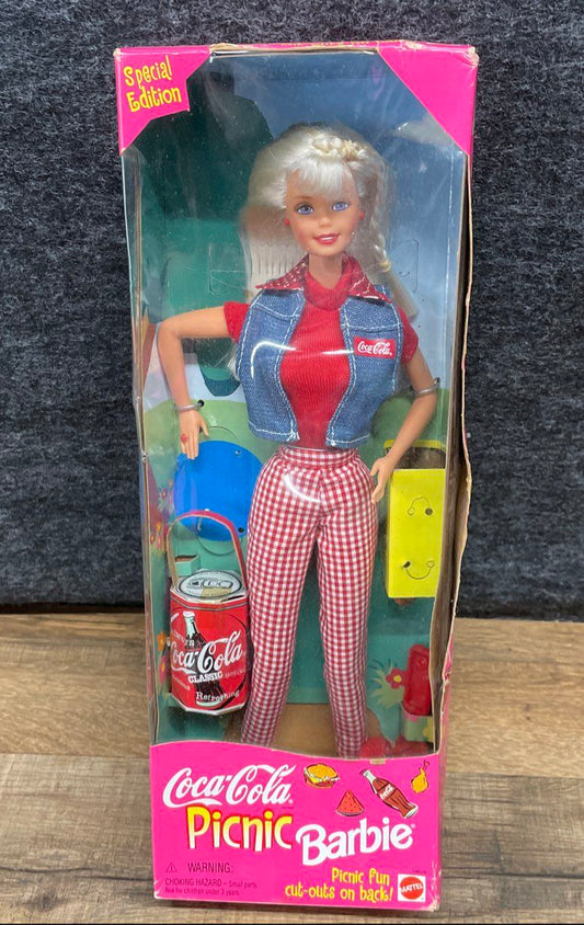 1997 Mattel Coca-Cola Picnic Barbie Doll Special Edition New In Box