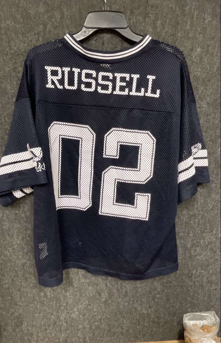 American Eagle Men's Navy Mesh Football Jersey #02 Size L