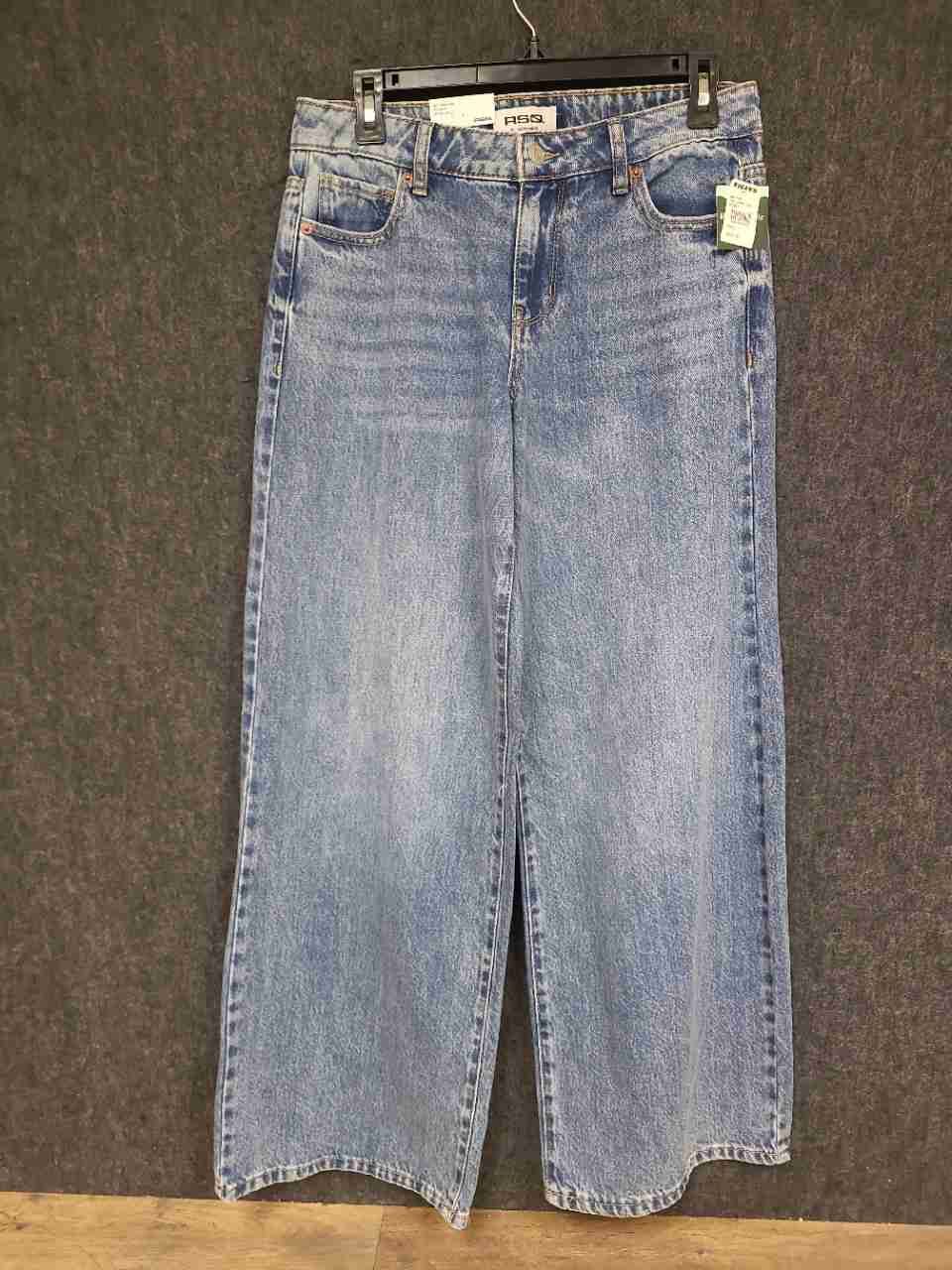 RSQ Women's Mid Rise Wide Leg Jeans Light Wash Blue NWT Size 26