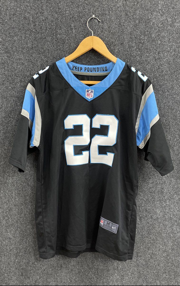 Nike Men's Carolina Panthers Christian McCaffrey #22 Game Jersey Black Sz M