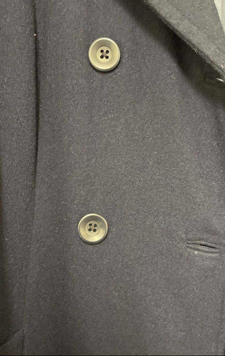 Eddie Bauer Women's Navy Wool Blend Double Breasted Peacoat Jacket Sz L Tall