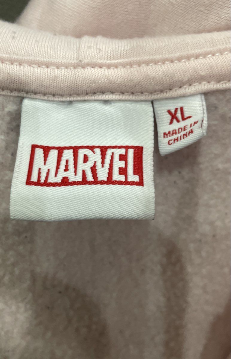 Marvel Women's Ghost-Spider Pink Graphic Full Zip Hoodie Gwen Stacy Size XL
