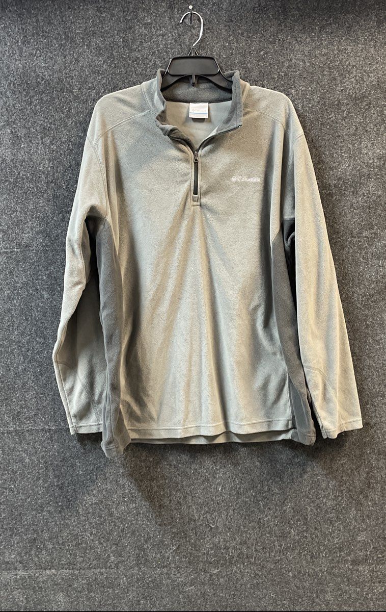 Columbia Men's Klamath Range II 1/4 Zip Fleece Pullover Grey Sz XL