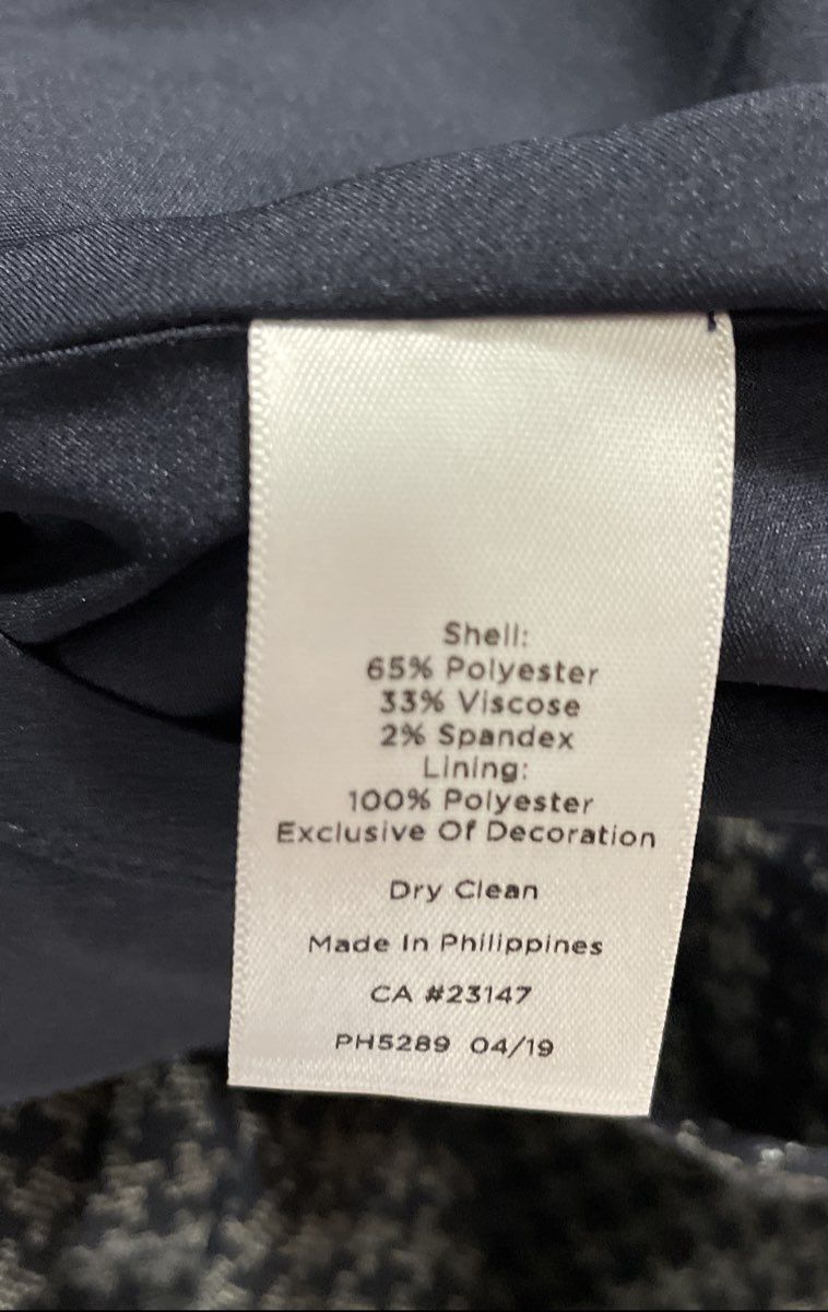 Talbots Plus Women's NWT Sheath Dress Blue Houndstooth Sleeveless Size 14W