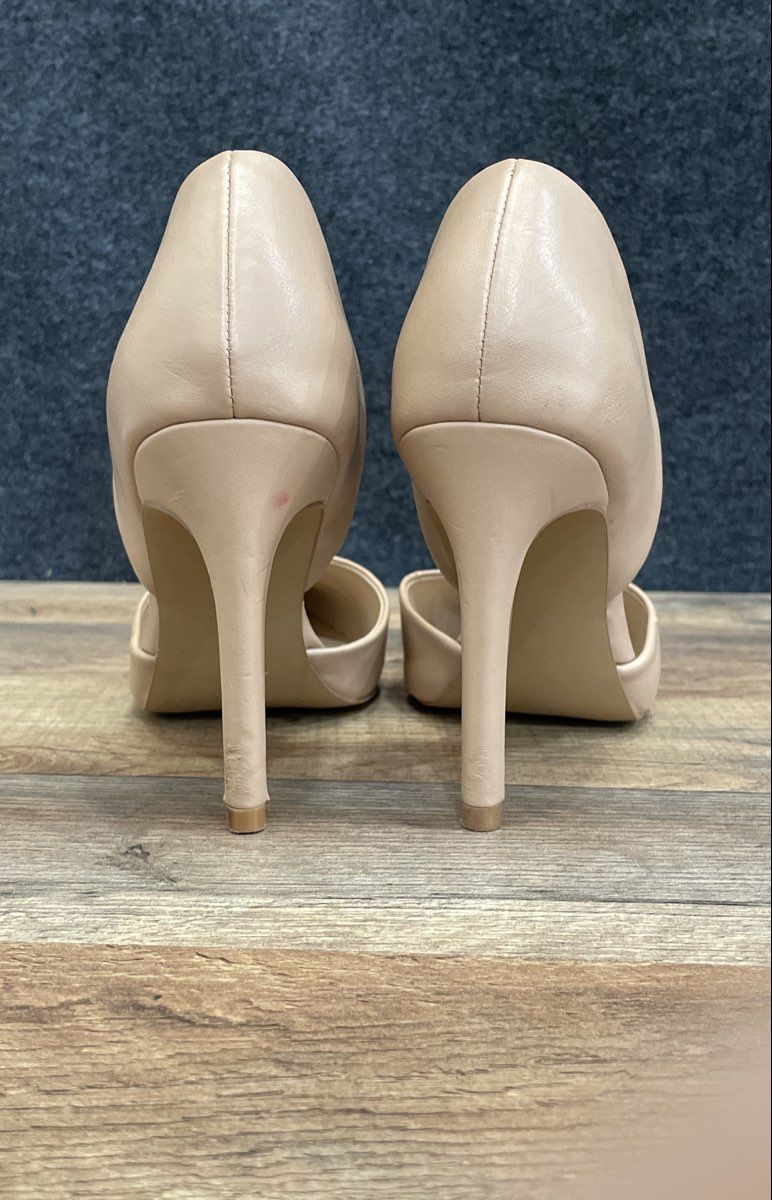 New York & Company Nude D'Orsay Pointed Toe Stiletto Heels Women's Size 7