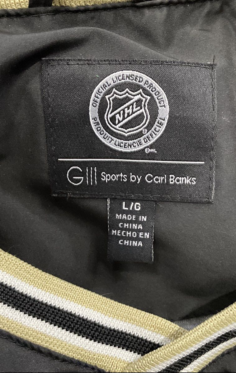 G-III Sports NHL Men's Pittsburgh Penguins Black V-Neck Pullover Jacket Sz L