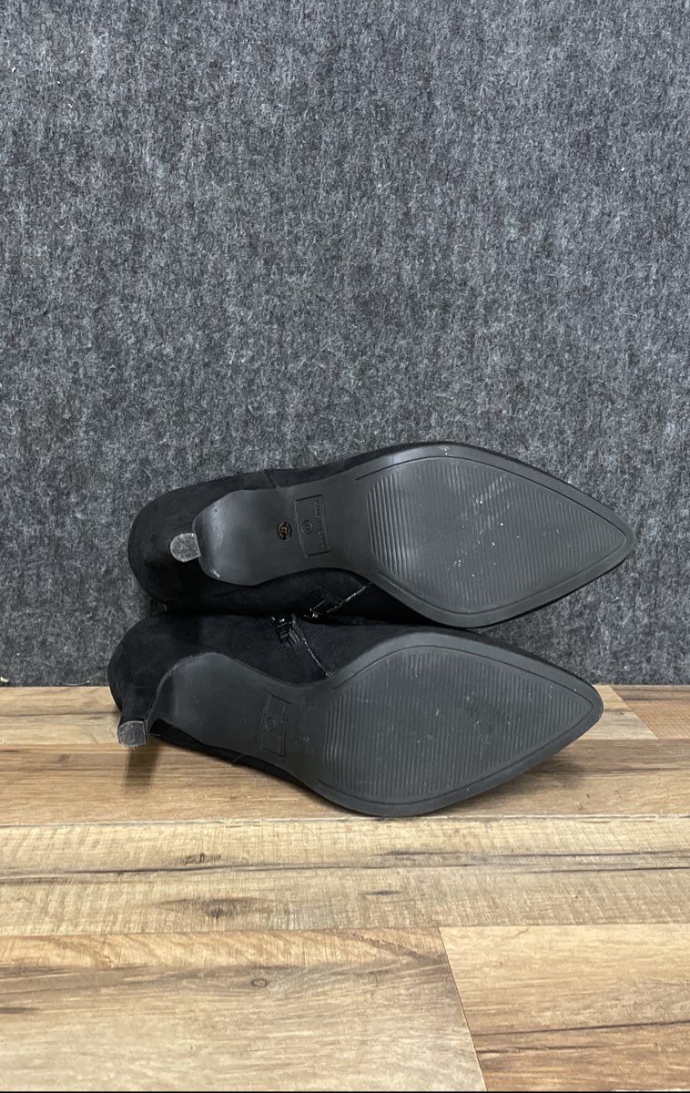 a.n.a A New Approach Black Triple Buckle Stiletto Ankle Boots Size 11