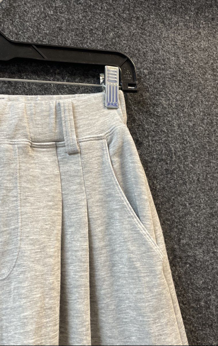 Halara Women's Grey Wide Leg Cargo Pleated Heather Pants Sz S