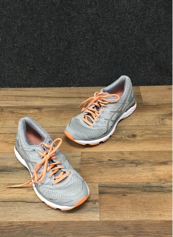 Asics GT-3000 5 Mid Grey Stone Grey Cantaloupe Women's Running Shoes Size 8.5