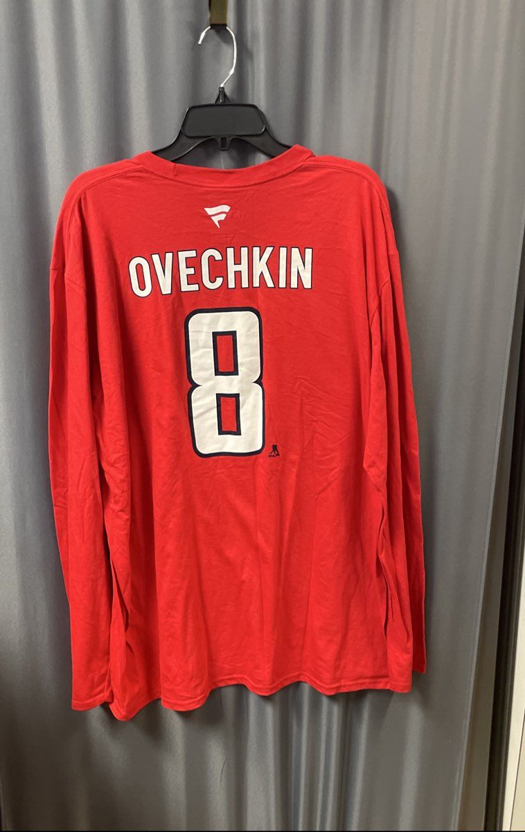 Fanatics Men's Washington Capitals Alex Ovechkin Long Sleeve Tee Red NWT 2XL