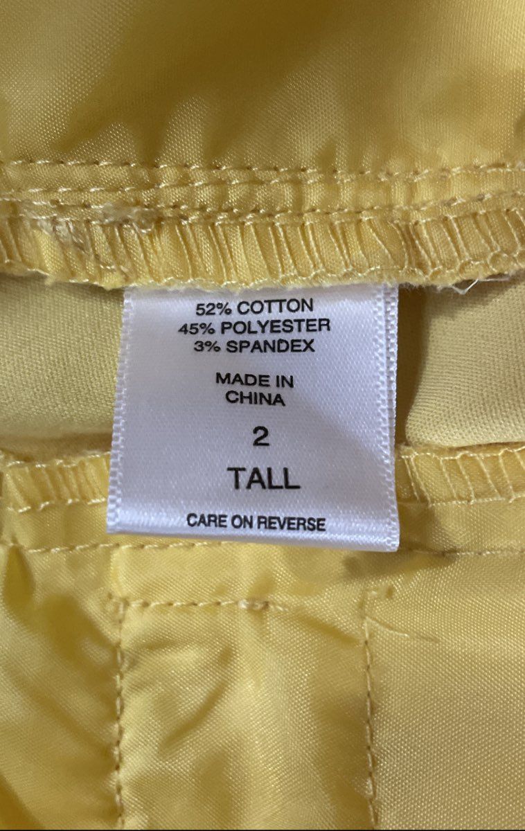 New York & Company Women's Yellow 7th Avenue Straight Leg Pants Size 2 Tall NWT