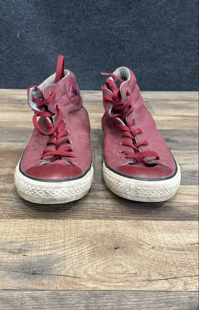 Converse Chuck Taylor All Star Street Mid Burgundy Leather Men's Size 9