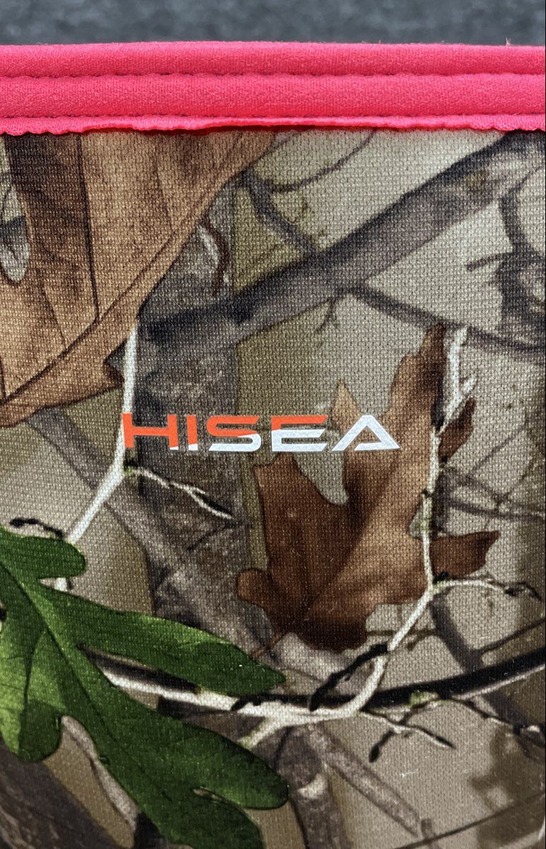 HISEA Women's Neoprene Camo Rubber Hunting Rain Boots Brown Pink Size 9.5