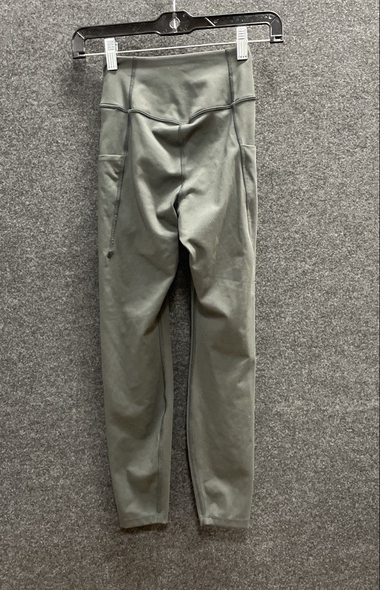 The North Face Women's High Rise Activewear Leggings Olive Pockets Sz XS
