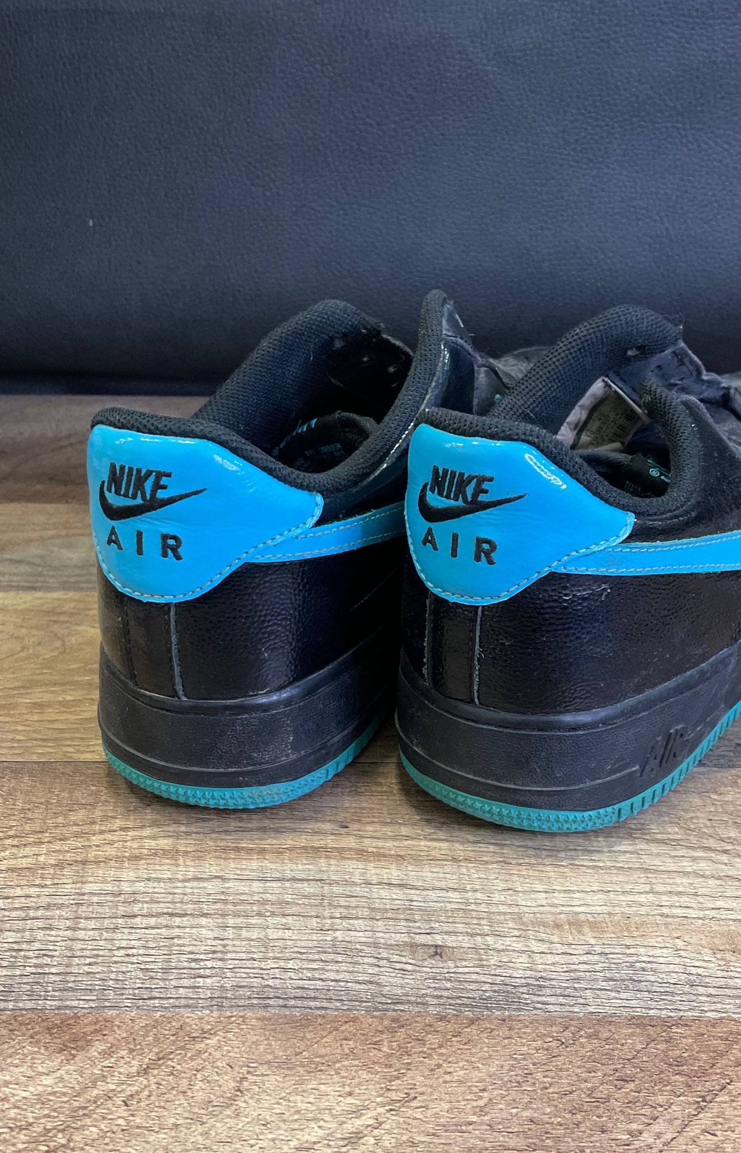 Nike Air Force 1 '07 Low Black Chlorine Blue Size 11