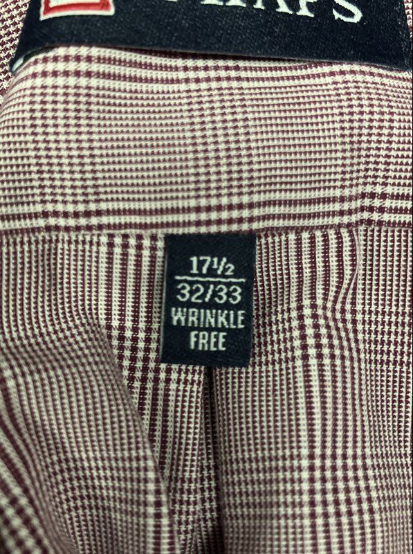 Chaps Men's Long Sleeve Button Down Shirts Lot of 3 Plaid Pinstripe Check Sz L