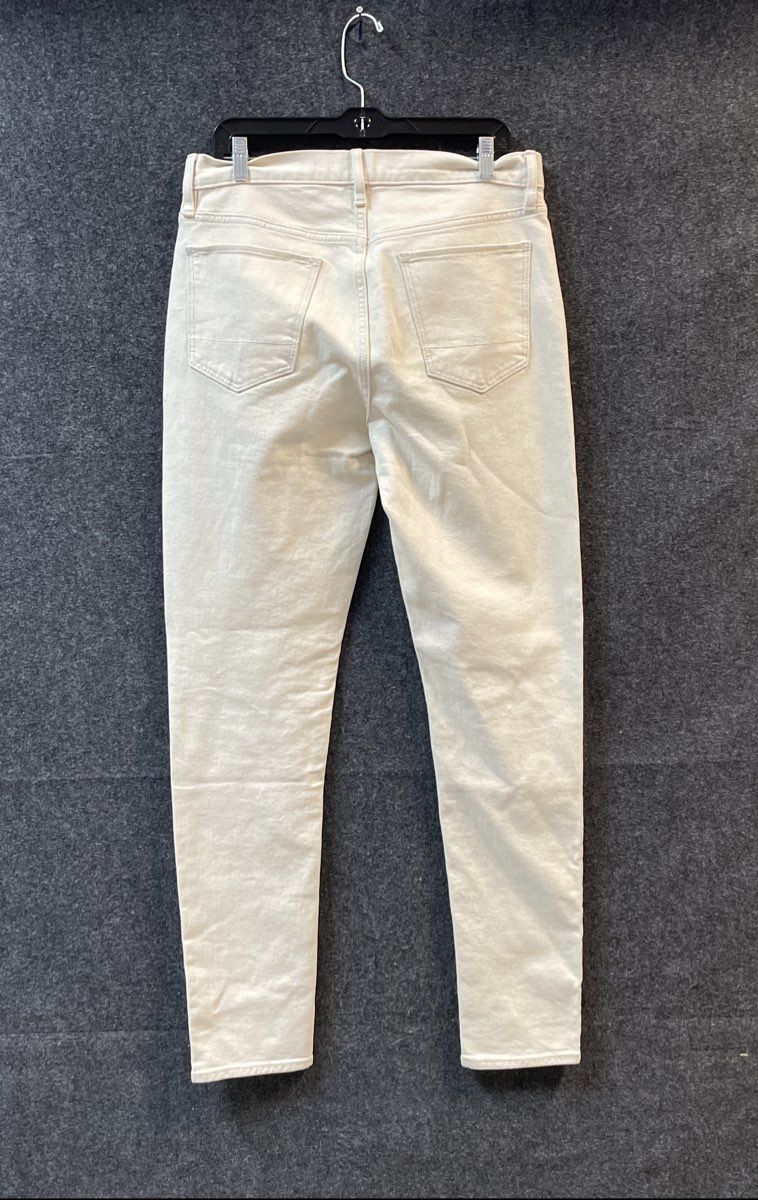Banana Republic Men's Off-white Washwell Slim Fit Hemp Blend Jeans Sz 33x34