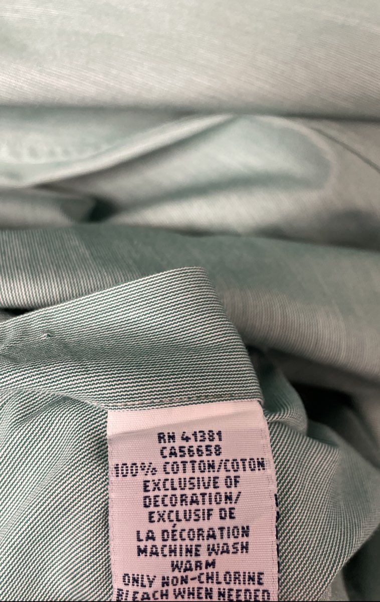 Ralph Lauren Men's Green Micro Stripe Button Down Dress Shirt Sz 14.5/37