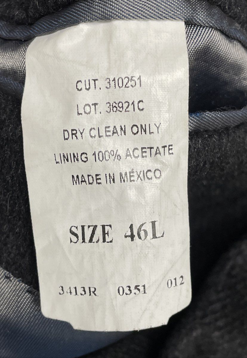 Calvin Klein Men's Vintage Y2K Charcoal Gray Long Wool Overcoat 3-Button