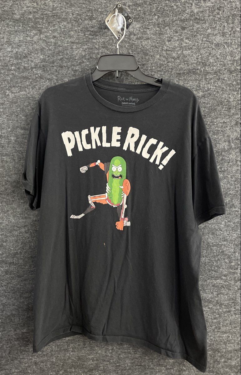 Rick and Morty Pickle Rick Graphic T-Shirt Adult Swim Ripple Junction Sz XL