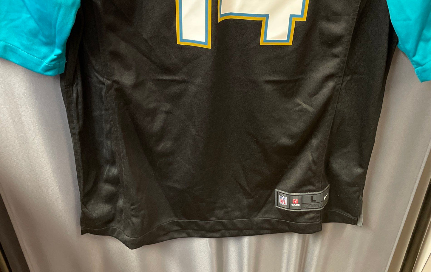 Nike Men's Jacksonville Jaguars Justin Blackmon #14 Jersey Black Teal Sz L