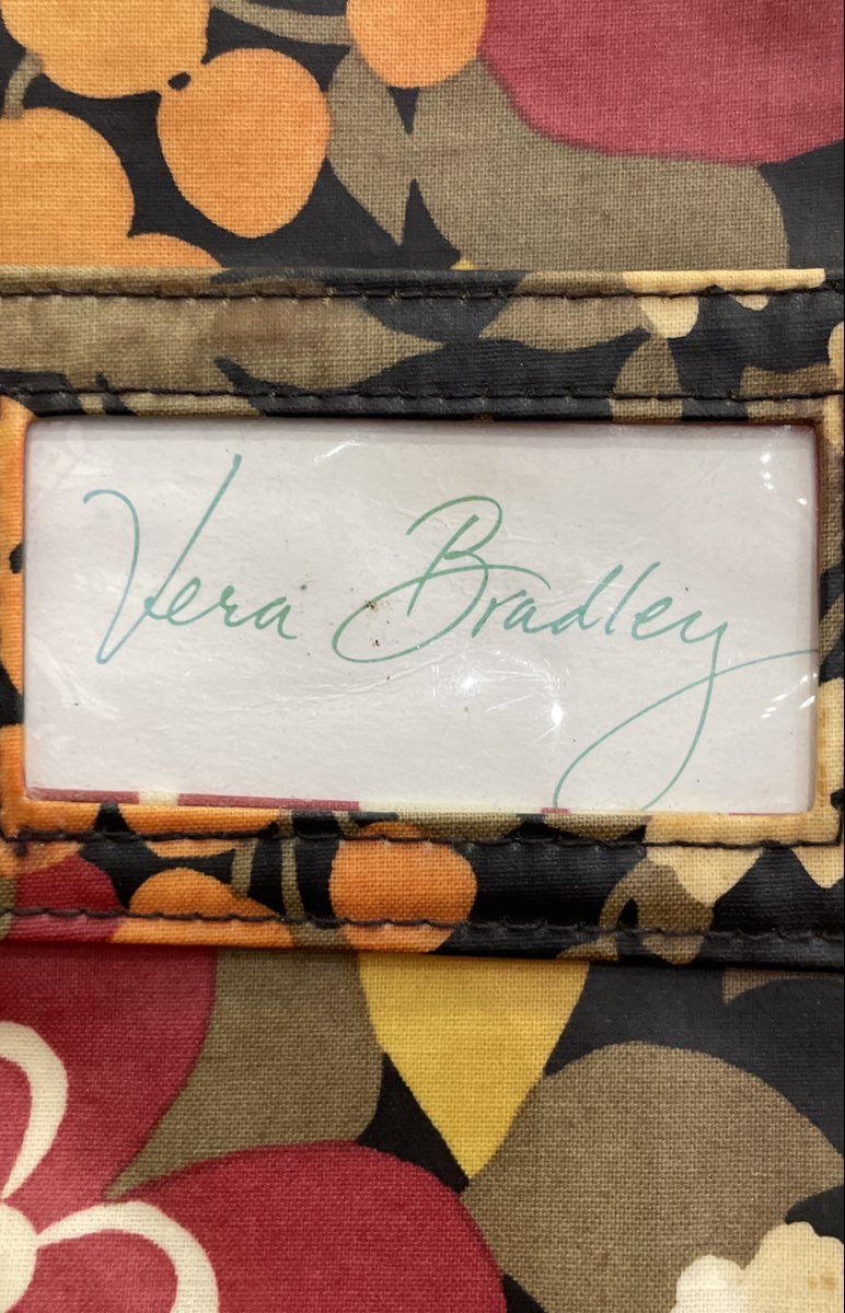 Vera Bradley Floral Insulated Lunch Bag Cooler Mini Purse Red Orange