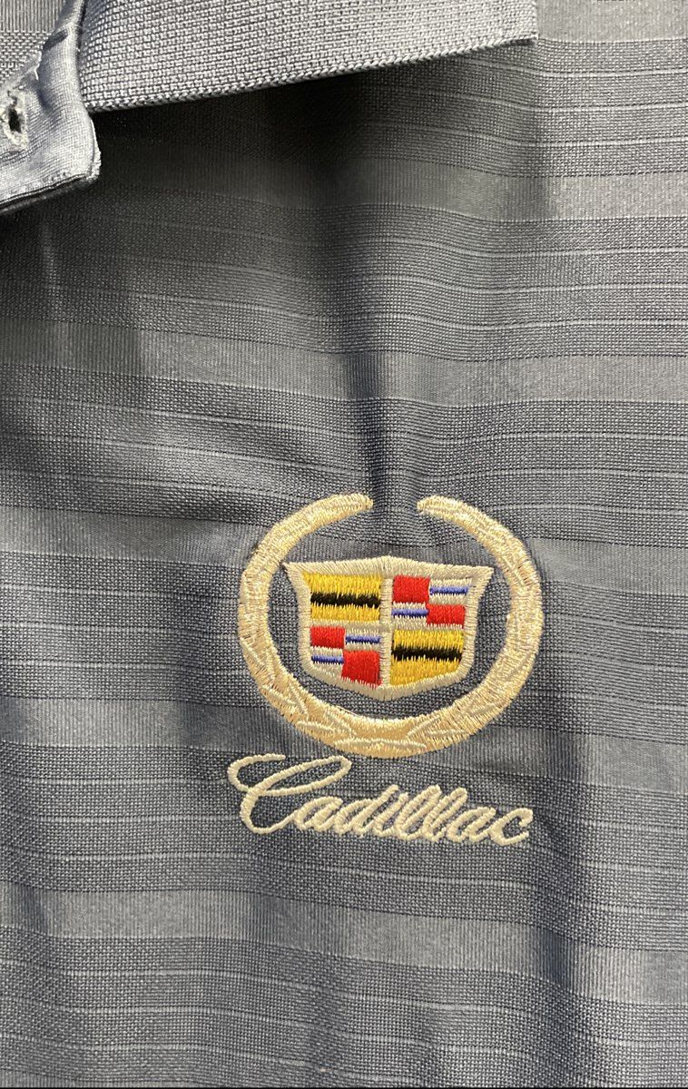 Port Authority Men's Blue Cadillac Striped Performance Polo Shirt Sz XL