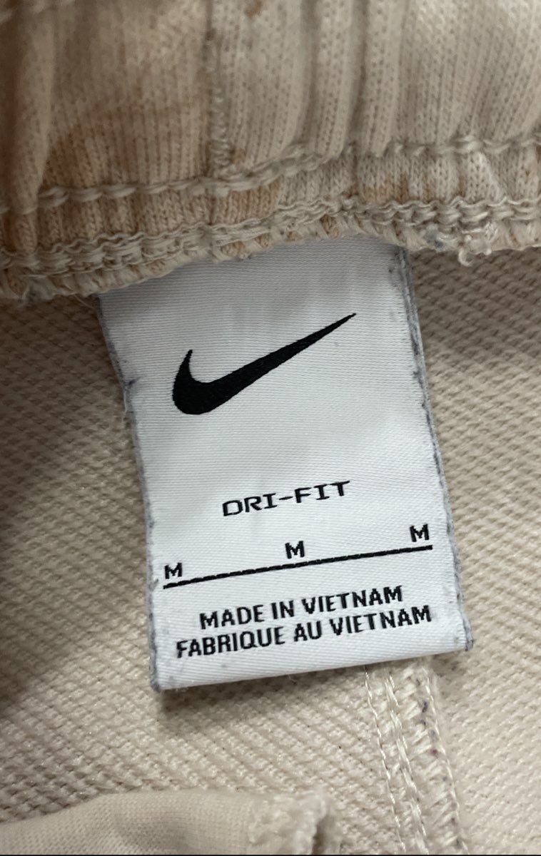 Nike Men's Beige Floral Dri-FIT Joggers Sweatpants Graphic Zip Pocket Sz M